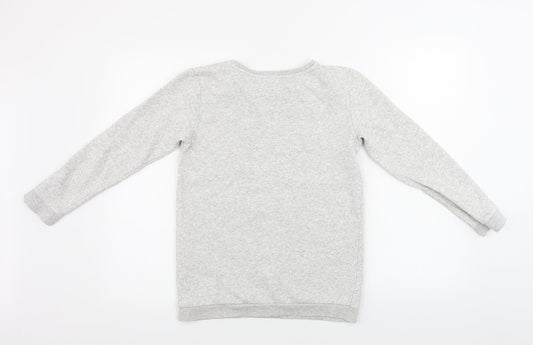 H&M  Girls Grey   Pullover Jumper Size 10-11 Years  - glitter star pattern