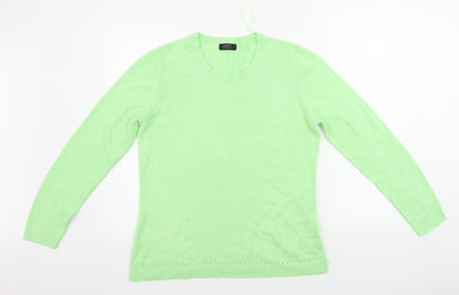Womens UK Size 16 Papaya Green Pullover Jumper