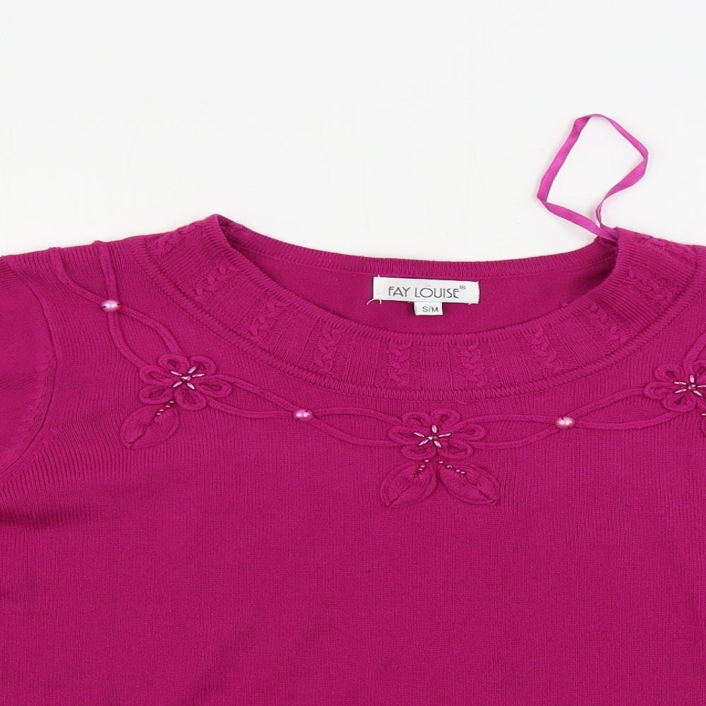 Womens UK Size M Fay Louise Purple Pullover Jumper