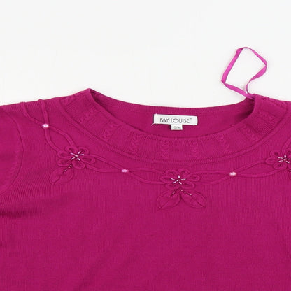 Womens UK Size M Fay Louise Purple Pullover Jumper
