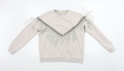 Womens UK Size XS River Island Pink Pullover Jumper