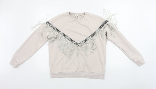 Womens UK Size XS River Island Pink Pullover Jumper
