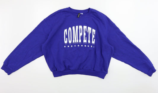 Womens UK Size XL H&M Blue Pullover Jumper