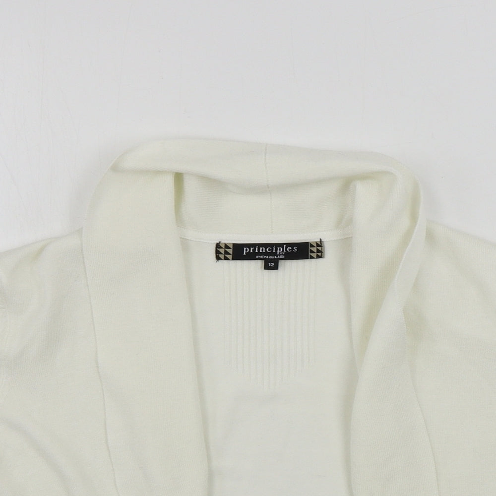 Womens UK Size 12 Principles Ivory Cardigan Jumper