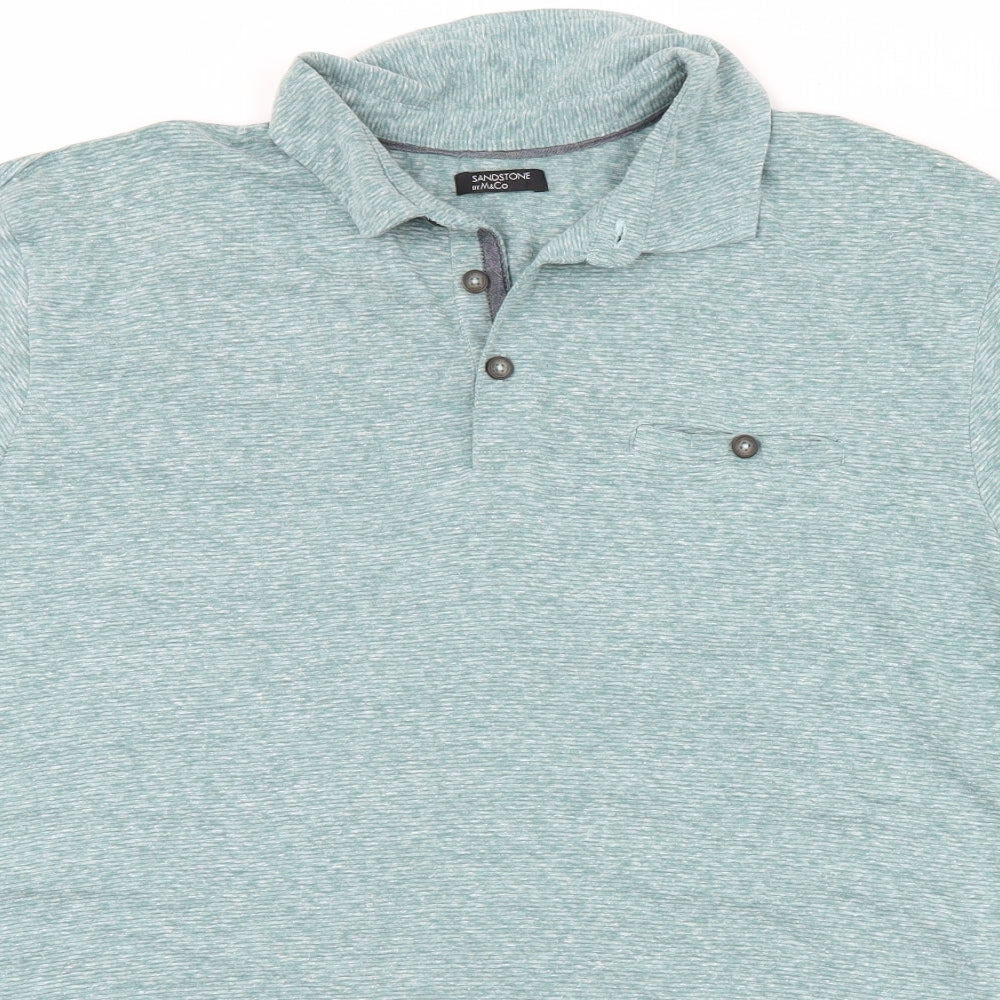 M&Co Mens Green    Polo Size L