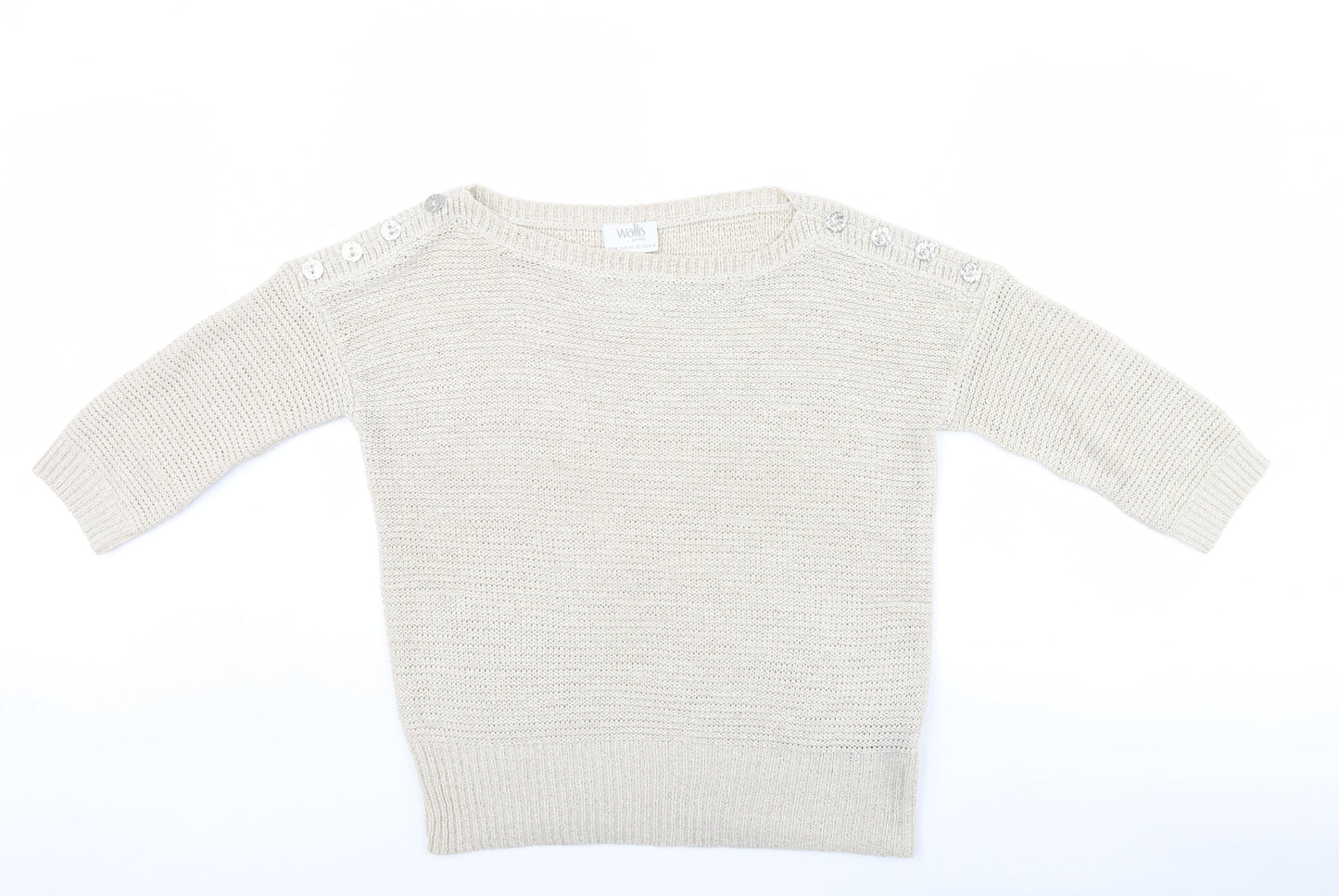 Womens UK Size M Wallis Beige Pullover Jumper