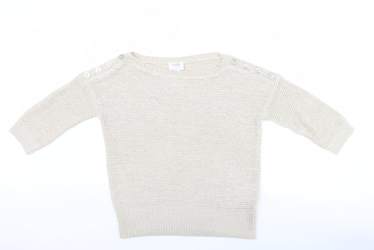 Womens UK Size M Wallis Beige Pullover Jumper