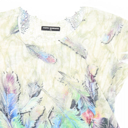 punto marques Womens Multicoloured   Basic Blouse Size S