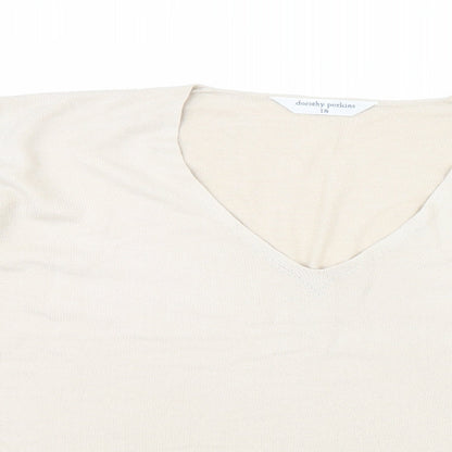 Womens UK Size 18 Dorothy Perkins Beige Pullover Jumper