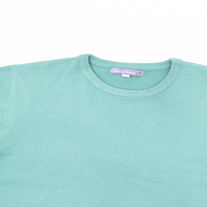 Womens UK Size 16 Pure and Natural Green Pullover Jumper