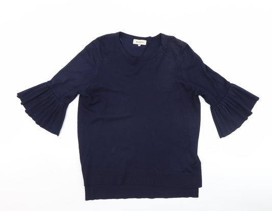 BASSINI Womens Blue   Pullover Jumper Size M