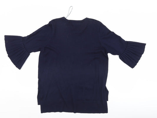 BASSINI Womens Blue   Pullover Jumper Size M