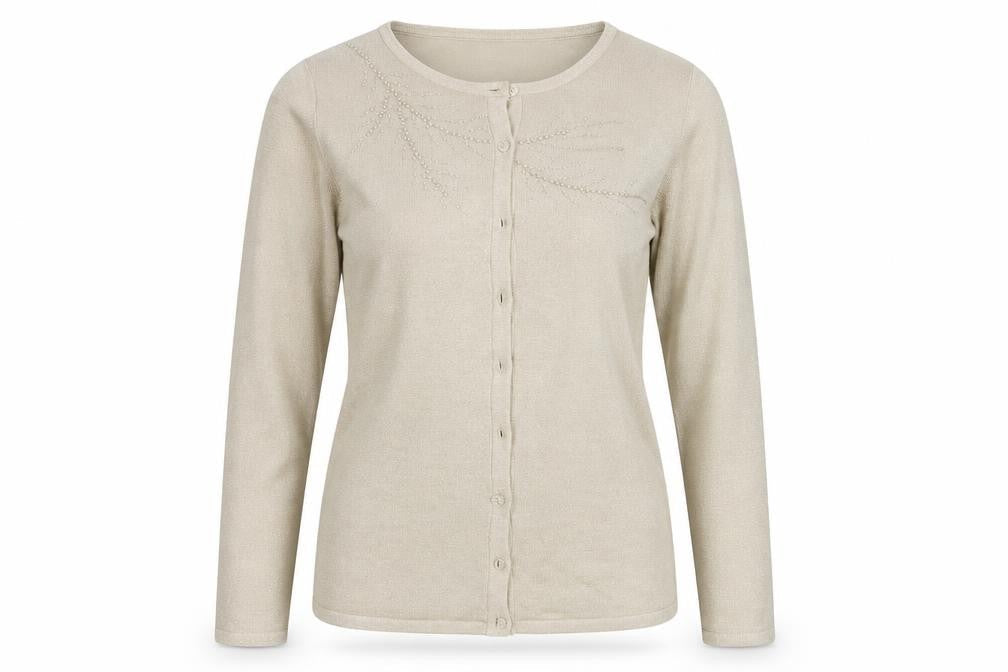 Bonmarché Womens Beige Cardigan Jumper Size M