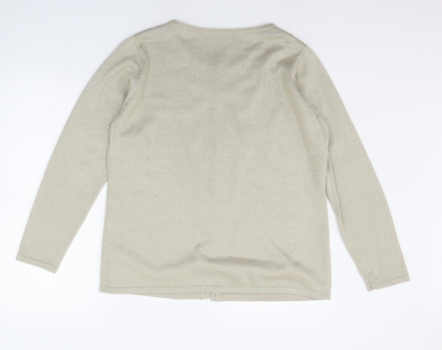 Womens UK Size M BM Beige Cardigan Jumper