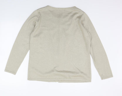 Womens UK Size M BM Beige Cardigan Jumper