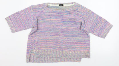 F&F Womens Purple Striped  Pullover Jumper Size 14