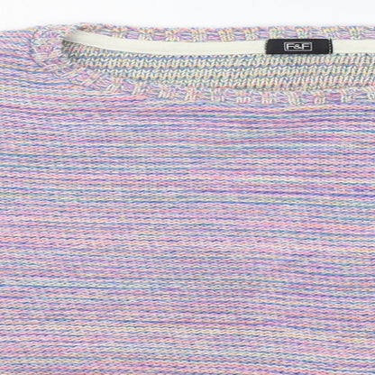 F&F Womens Purple Striped  Pullover Jumper Size 14