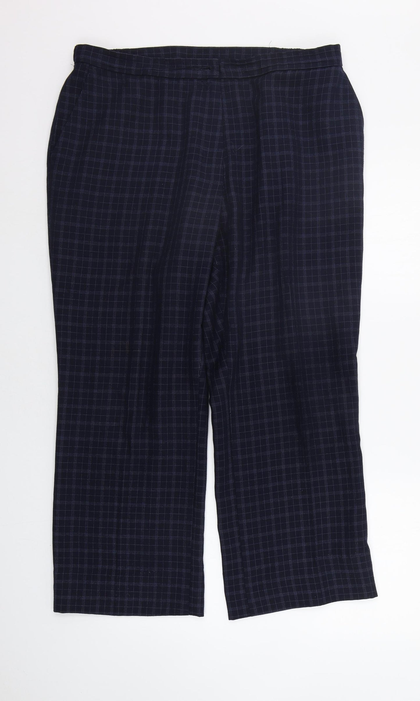 Womens UK Size 18 Marks and Spencer Regular Fit  Blue Trousers