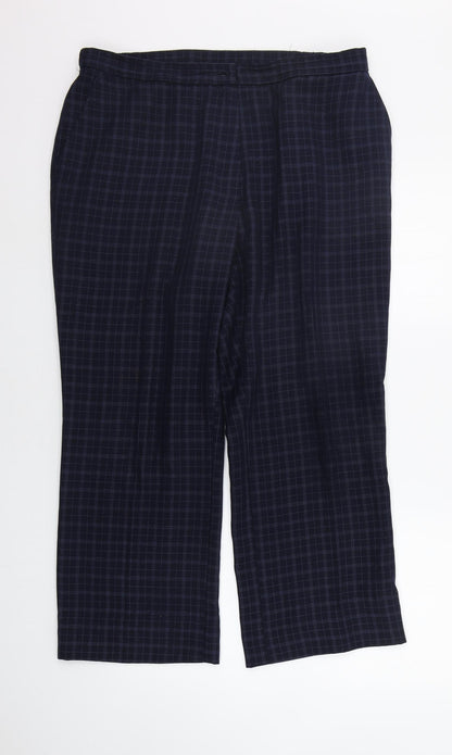 Womens UK Size 18 Marks and Spencer Regular Fit  Blue Trousers