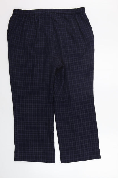 Womens UK Size 18 Marks and Spencer Regular Fit  Blue Trousers