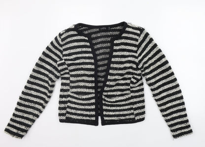 Lindex Womens Black Geometric  Cardigan Jumper Size M