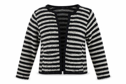 Lindex Womens Black Geometric  Cardigan Jumper Size M