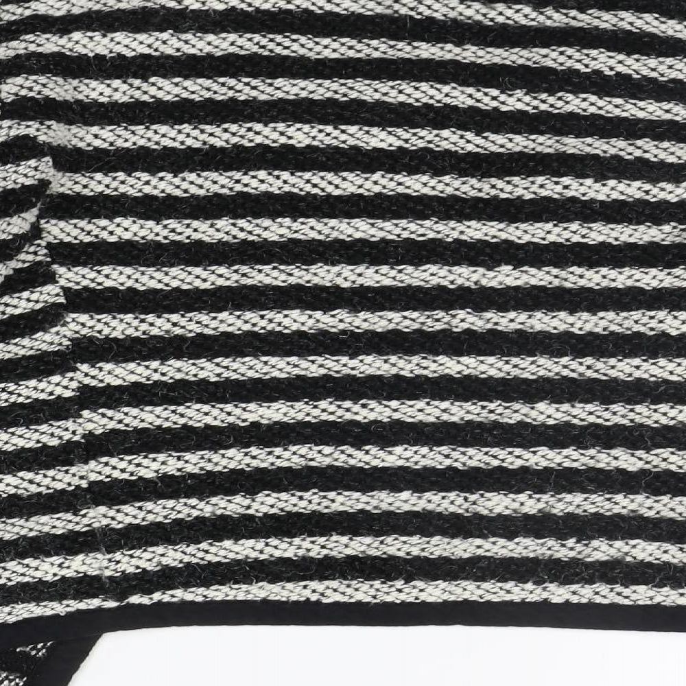 Lindex Womens Black Geometric  Cardigan Jumper Size M