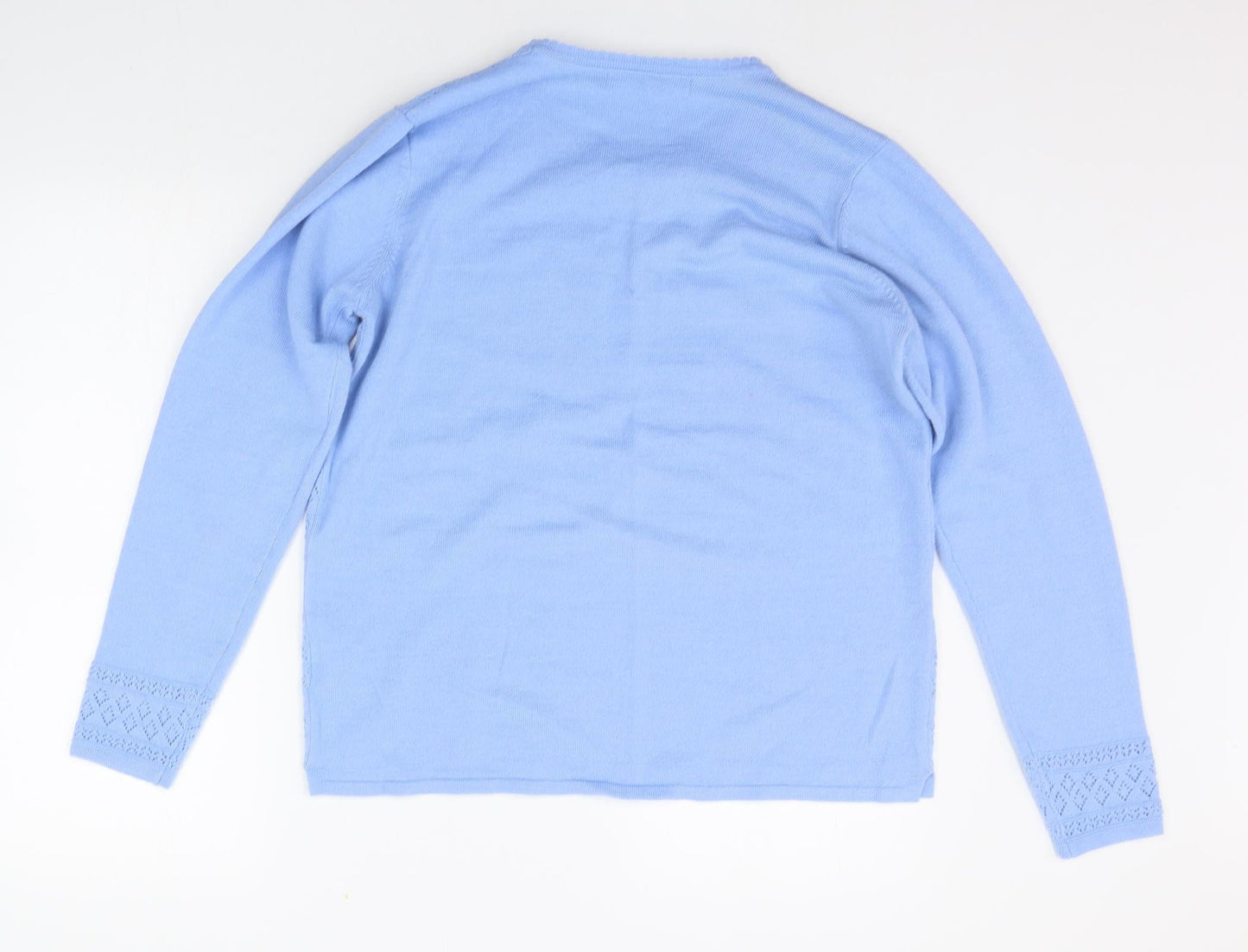 Womens UK Size M EWM Blue Pullover Jumper