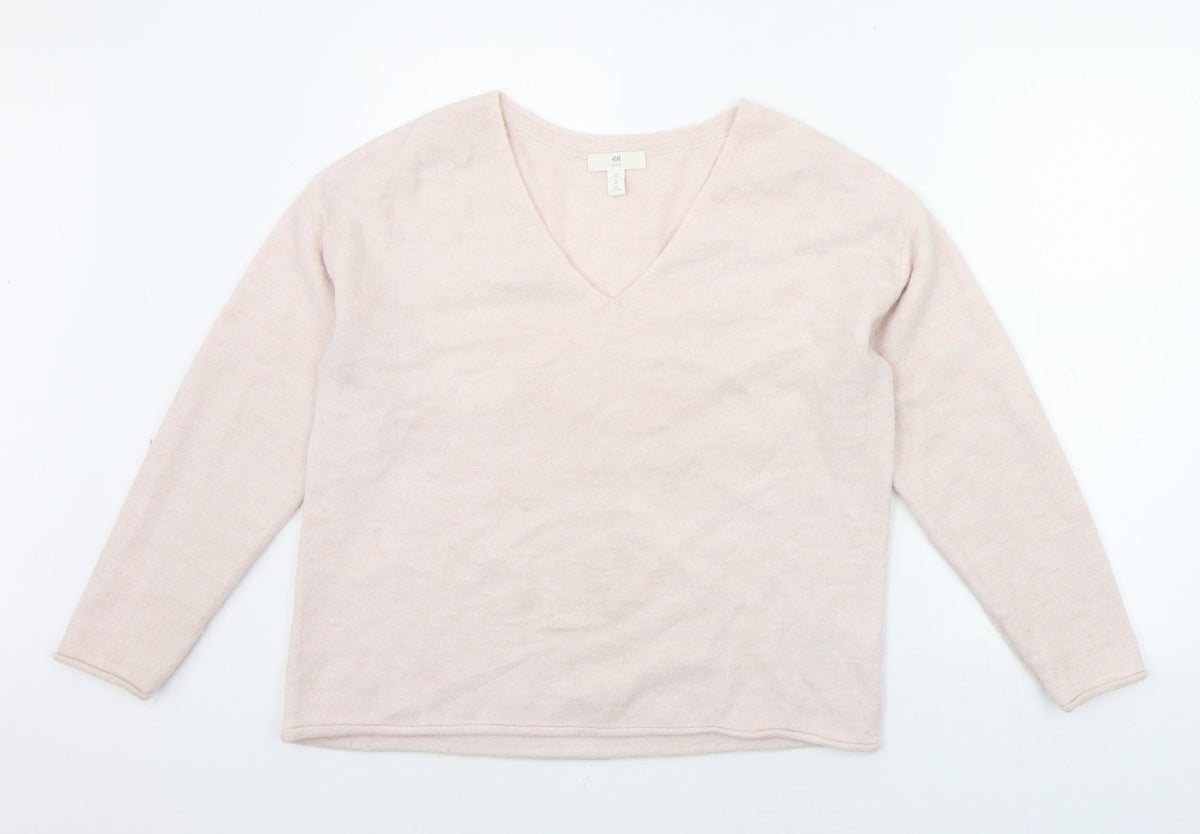 Womens UK Size XS H&M Pink Pullover Jumper
