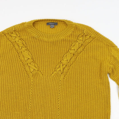Primark Womens Yellow   Pullover Jumper Size M