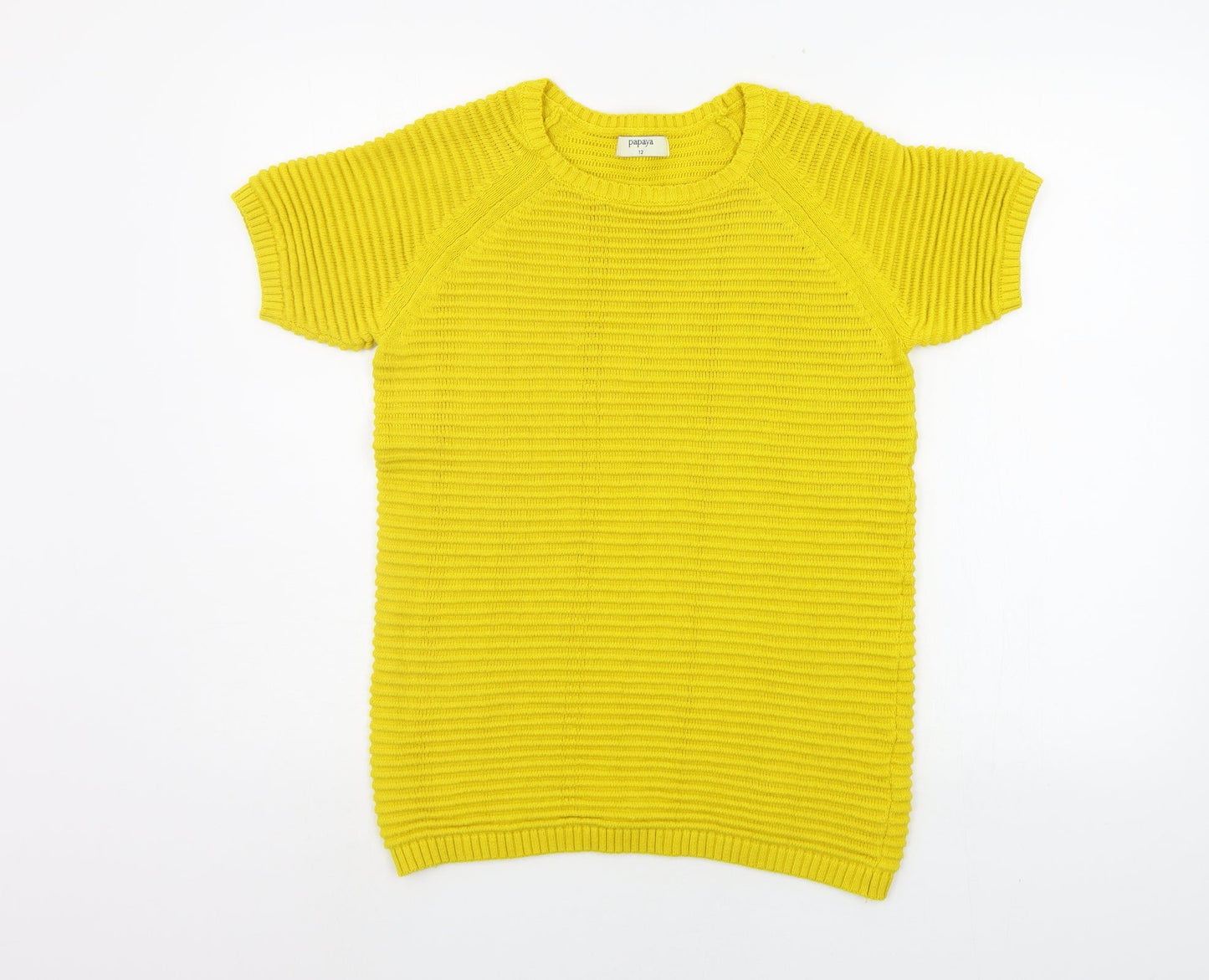 Womens UK Size 12 Matalan Yellow Pullover Jumper