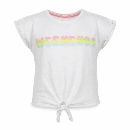 Mini Club Girls White   Basic T-Shirt Size 5-6 Years