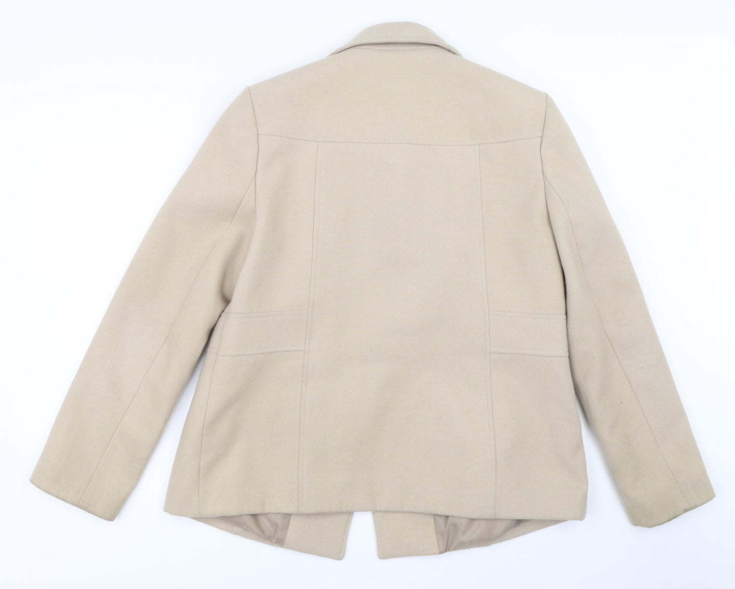 Womens UK Size 14 BHS Beige Overcoat