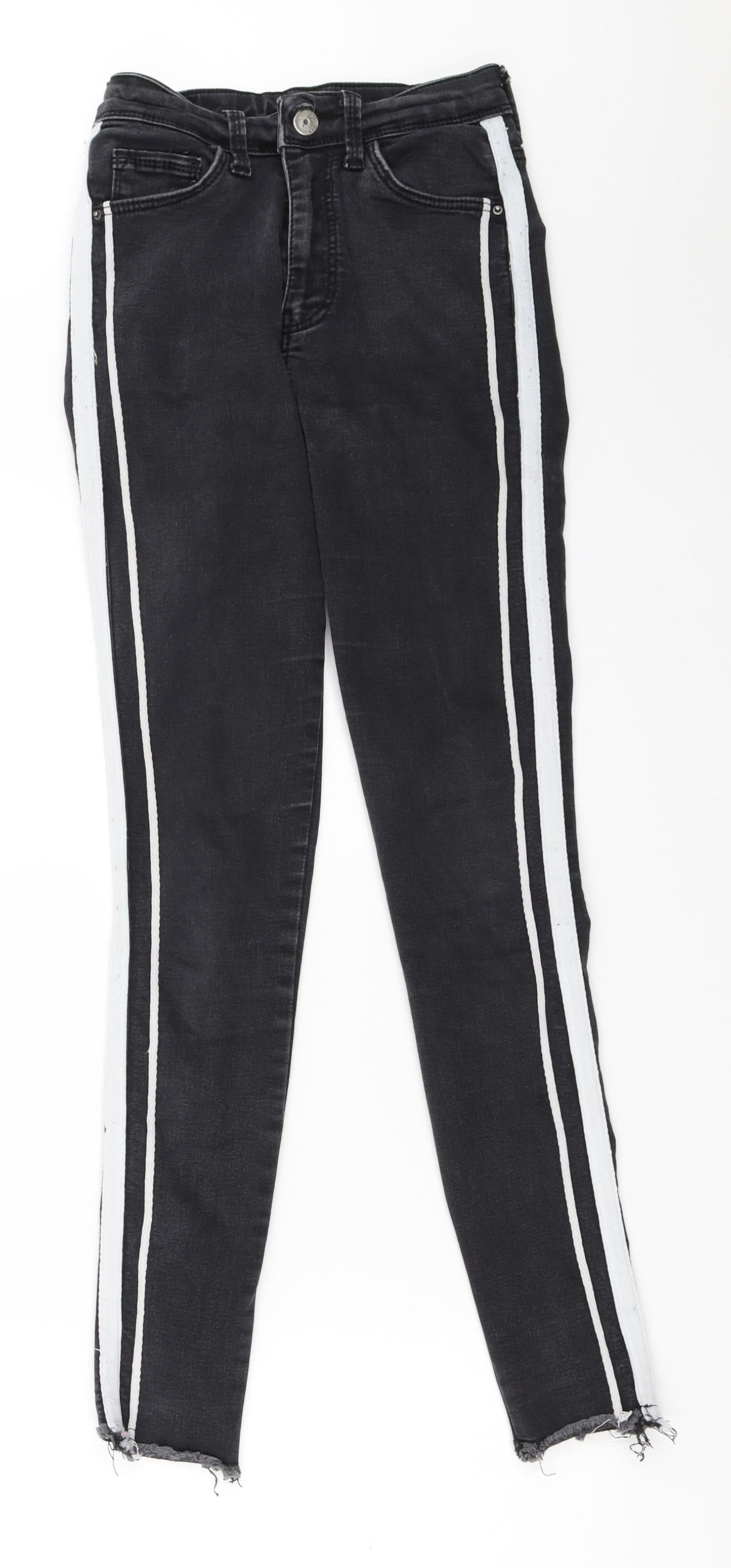 Womens UK Size 27 in Preworn Regular Fit Skinny Black Jeans