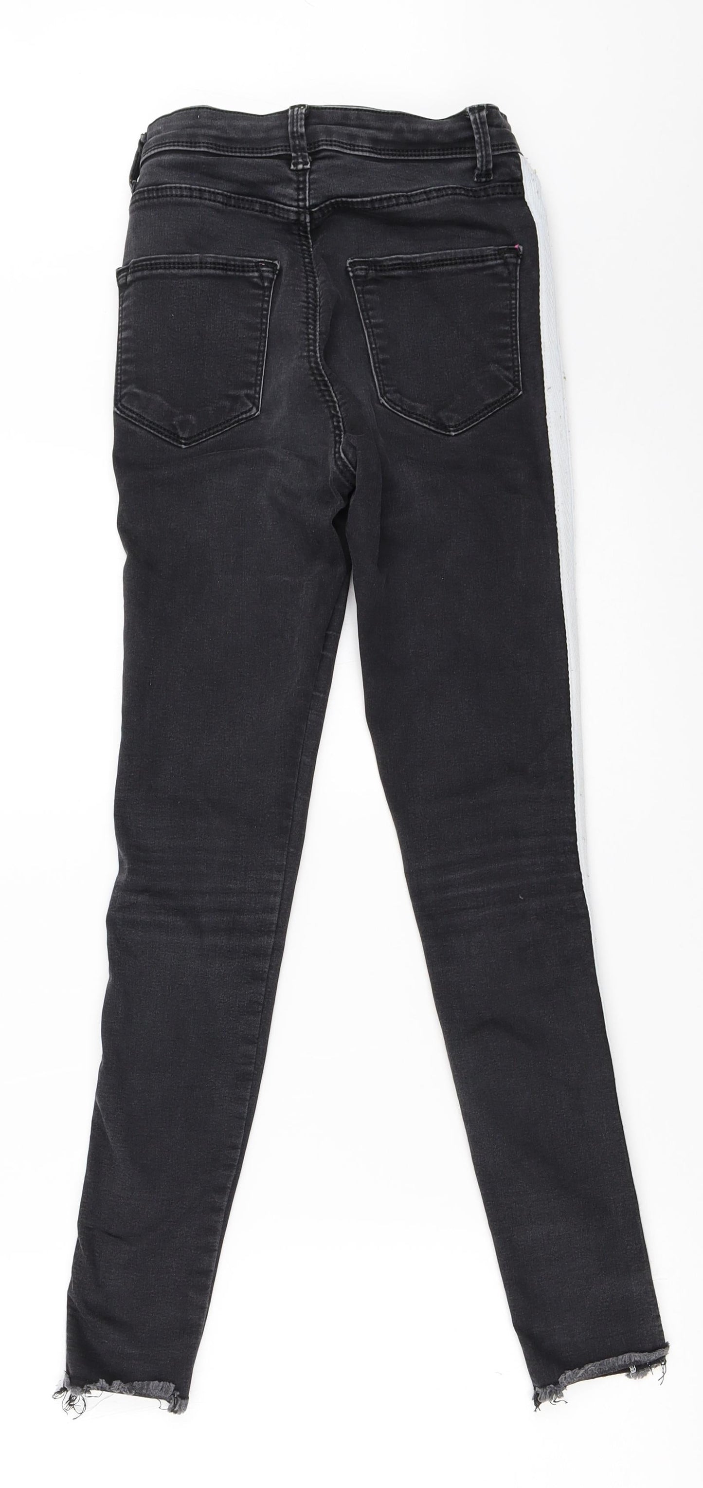 Womens UK Size 27 in Preworn Regular Fit Skinny Black Jeans