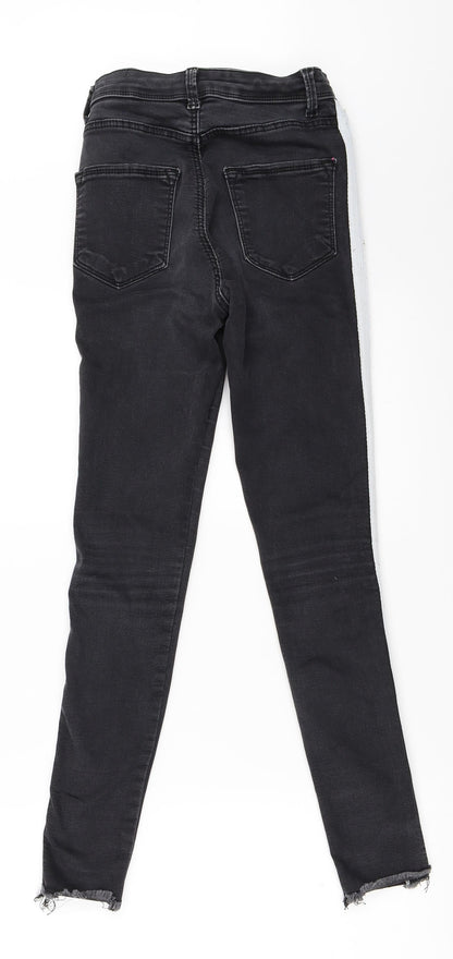 Womens UK Size 27 in Preworn Regular Fit Skinny Black Jeans