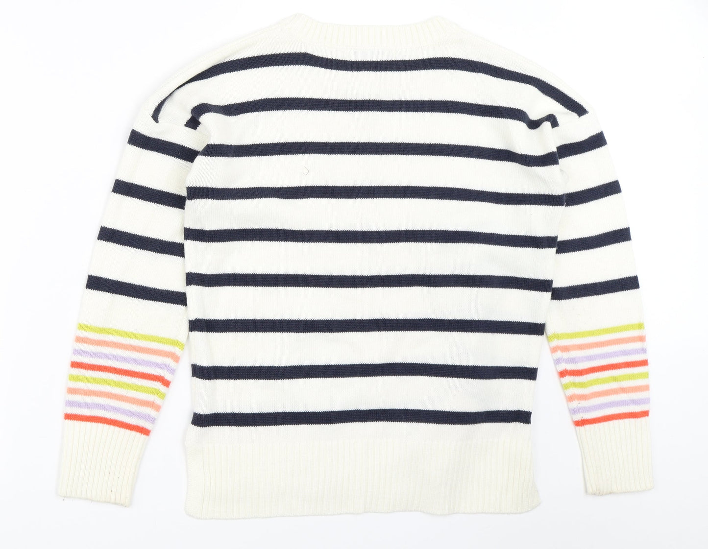 George Womens Ivory Striped  Pullover Jumper Size S