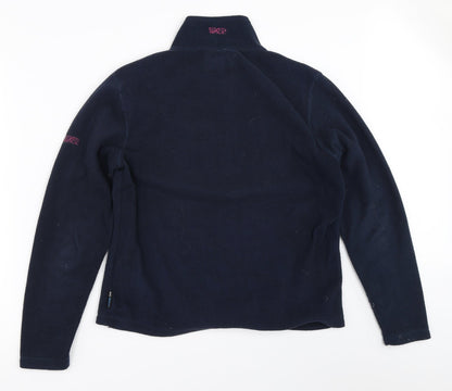 55Soul Womens Blue  Fleece Henley Sweatshirt Size M