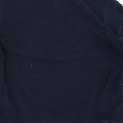 55Soul Womens Blue  Fleece Henley Sweatshirt Size M