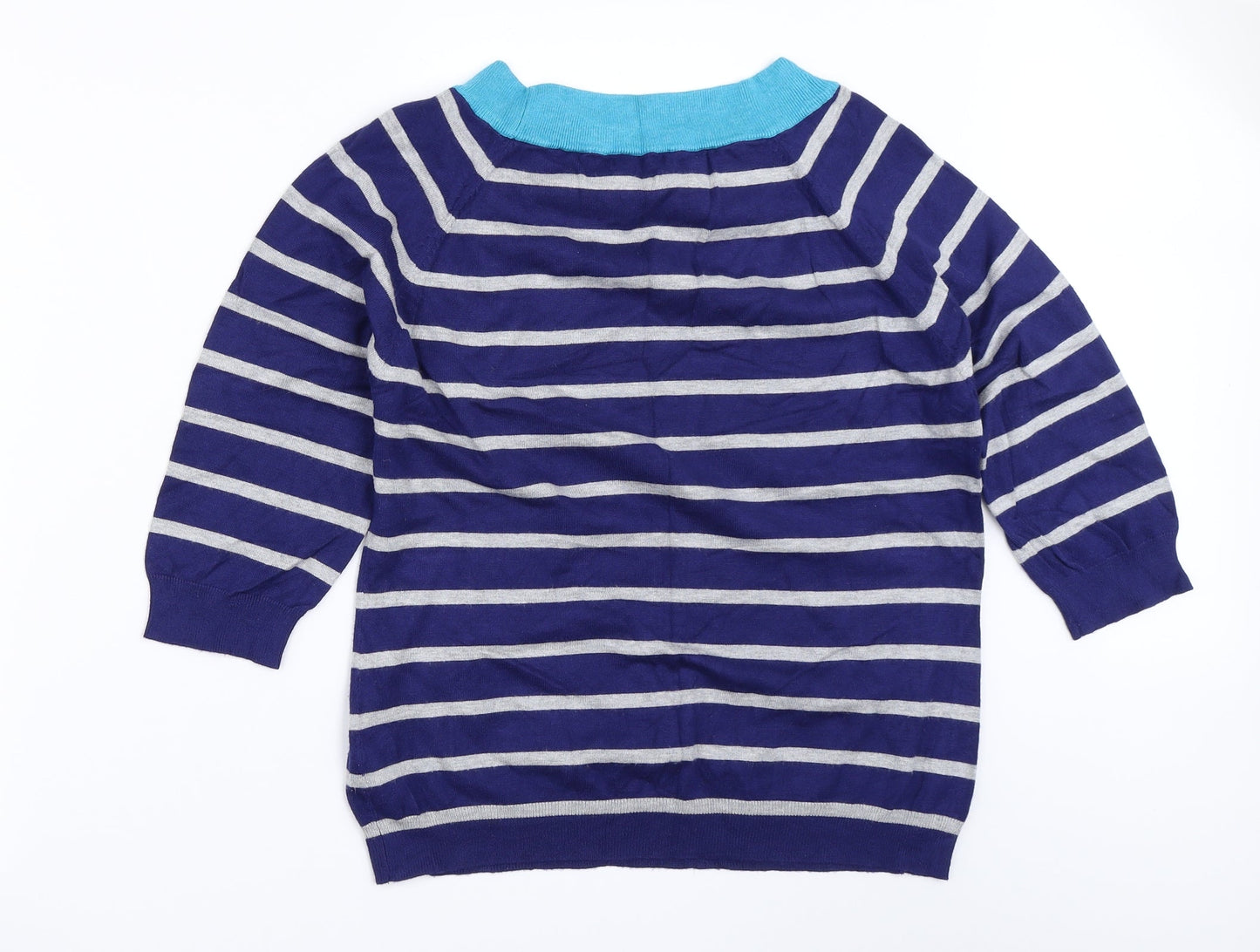 Womens UK Size 16 M&Co Blue Pullover Jumper
