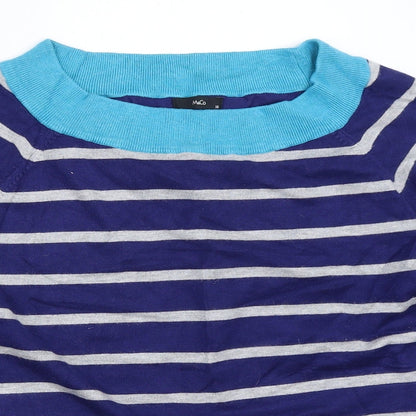 Womens UK Size 16 M&Co Blue Pullover Jumper