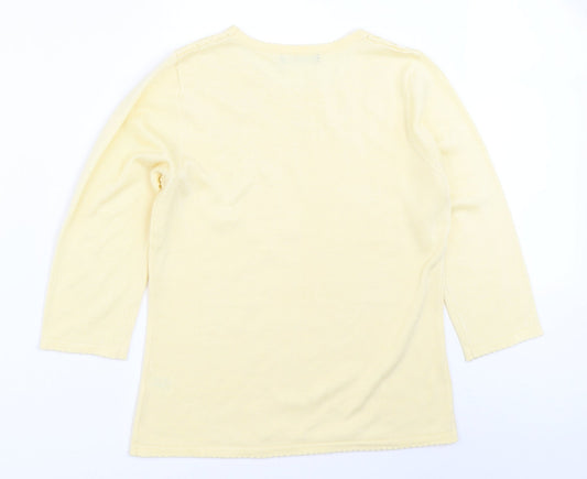 Womens UK Size S Bonmarché Yellow Pullover Jumper