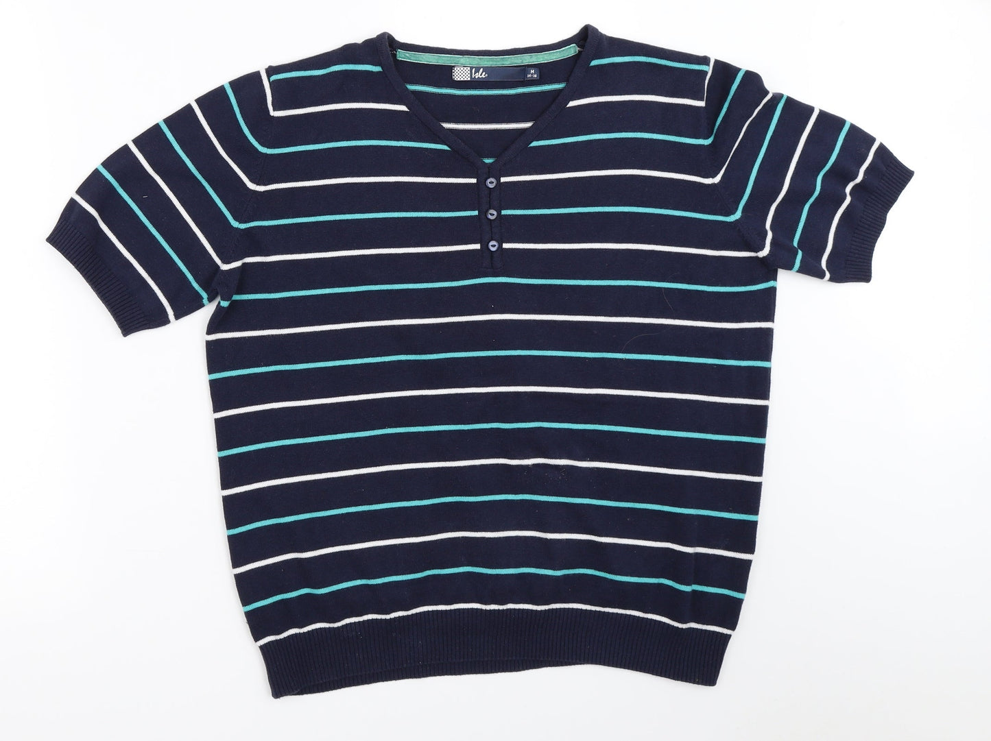 EWM Womens Blue Striped  Pullover Jumper Size 14