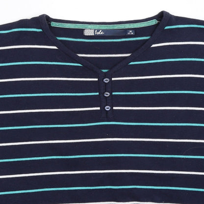 EWM Womens Blue Striped  Pullover Jumper Size 14