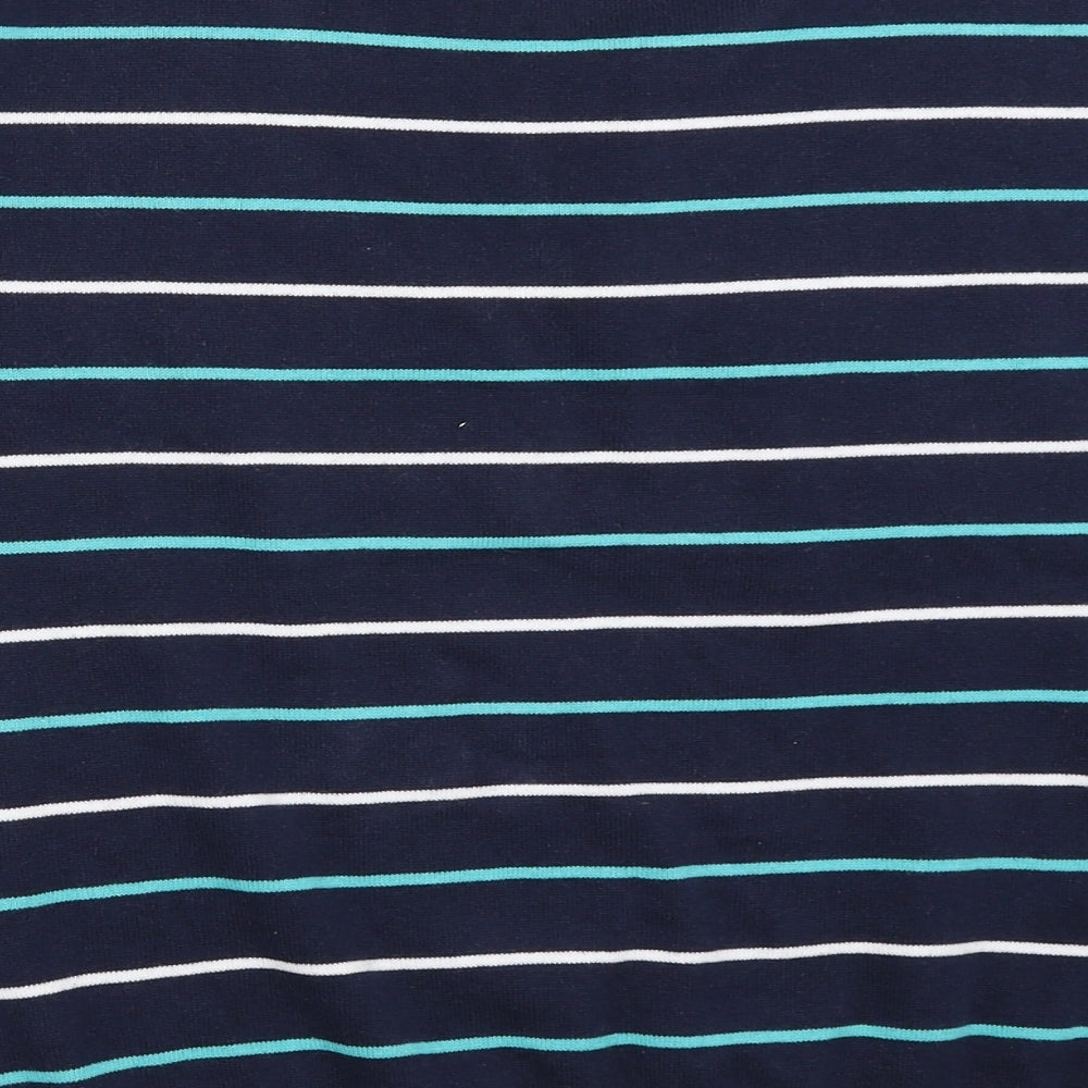 EWM Womens Blue Striped  Pullover Jumper Size 14