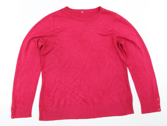 Womens UK Size 14 BHS Pink Pullover Jumper