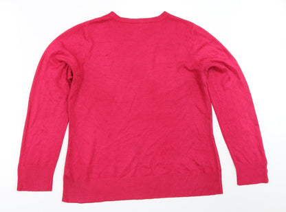 Womens UK Size 14 BHS Pink Pullover Jumper
