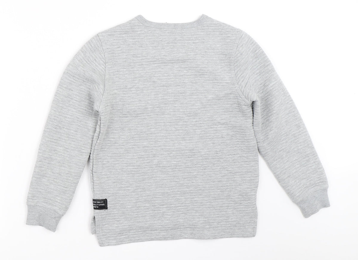 Primark Boys Grey   Pullover Sweatshirt Size 9-10 Years