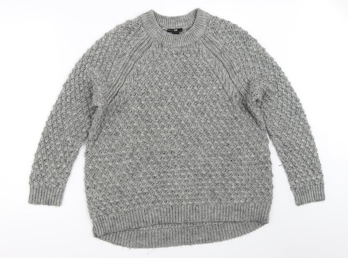 Womens UK Size S H&M Grey Pullover Jumper