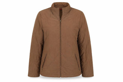 Womens UK Size 14 Preworn Brown Quilted Coat